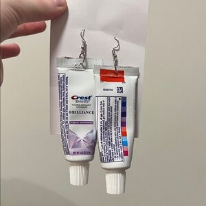 Handmade Toothpaste Tube Earrings